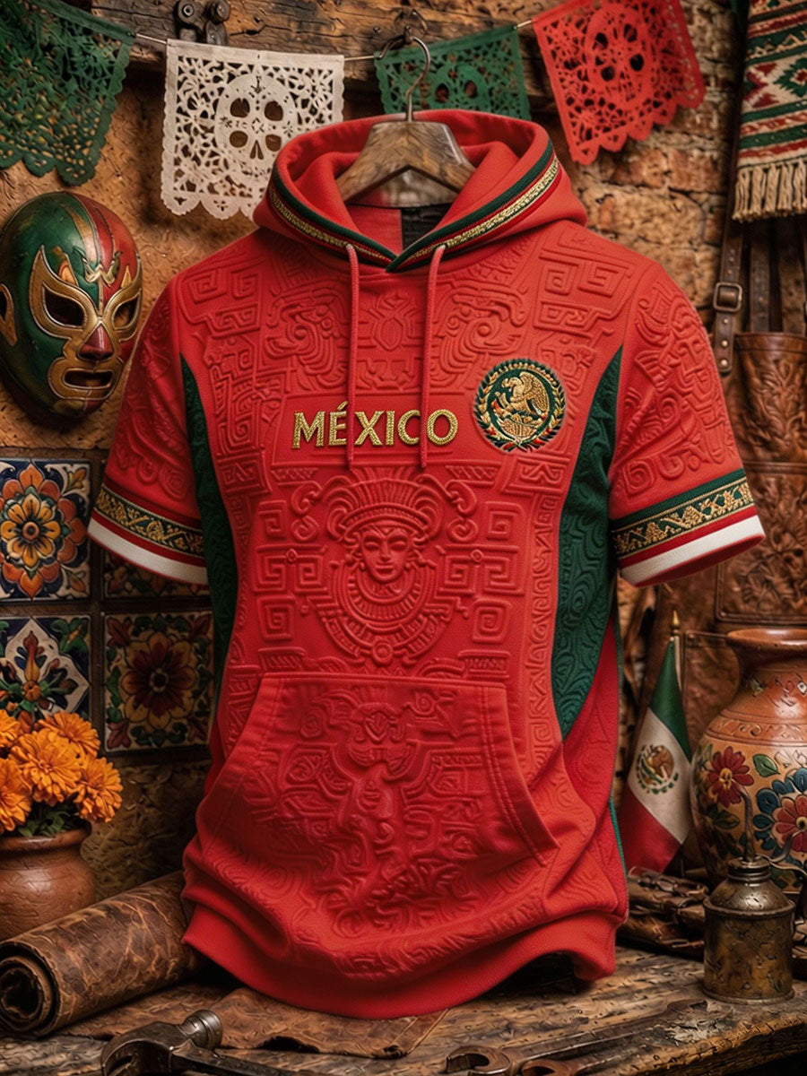 Camisetas casuales con estampado artístico para amantes del fútbol mexicano, para hombre