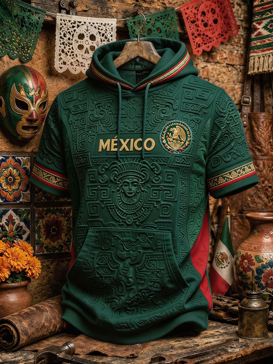 Camisetas casuales con estampado artístico para amantes del fútbol mexicano, para hombre
