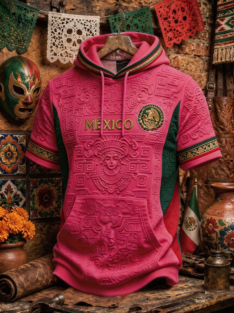 Camisetas casuales con estampado artístico para amantes del fútbol mexicano, para hombre