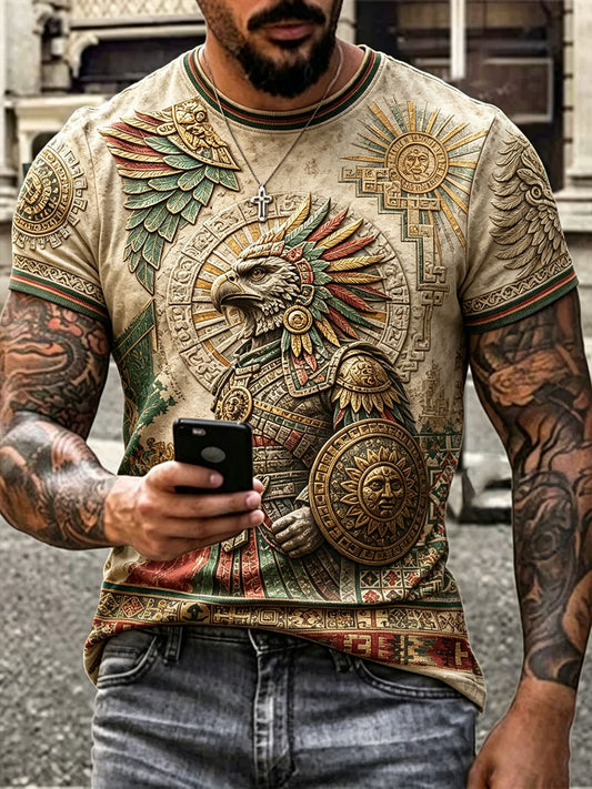 Camisetas estampadas con diseño del orgullo mexicano para hombre