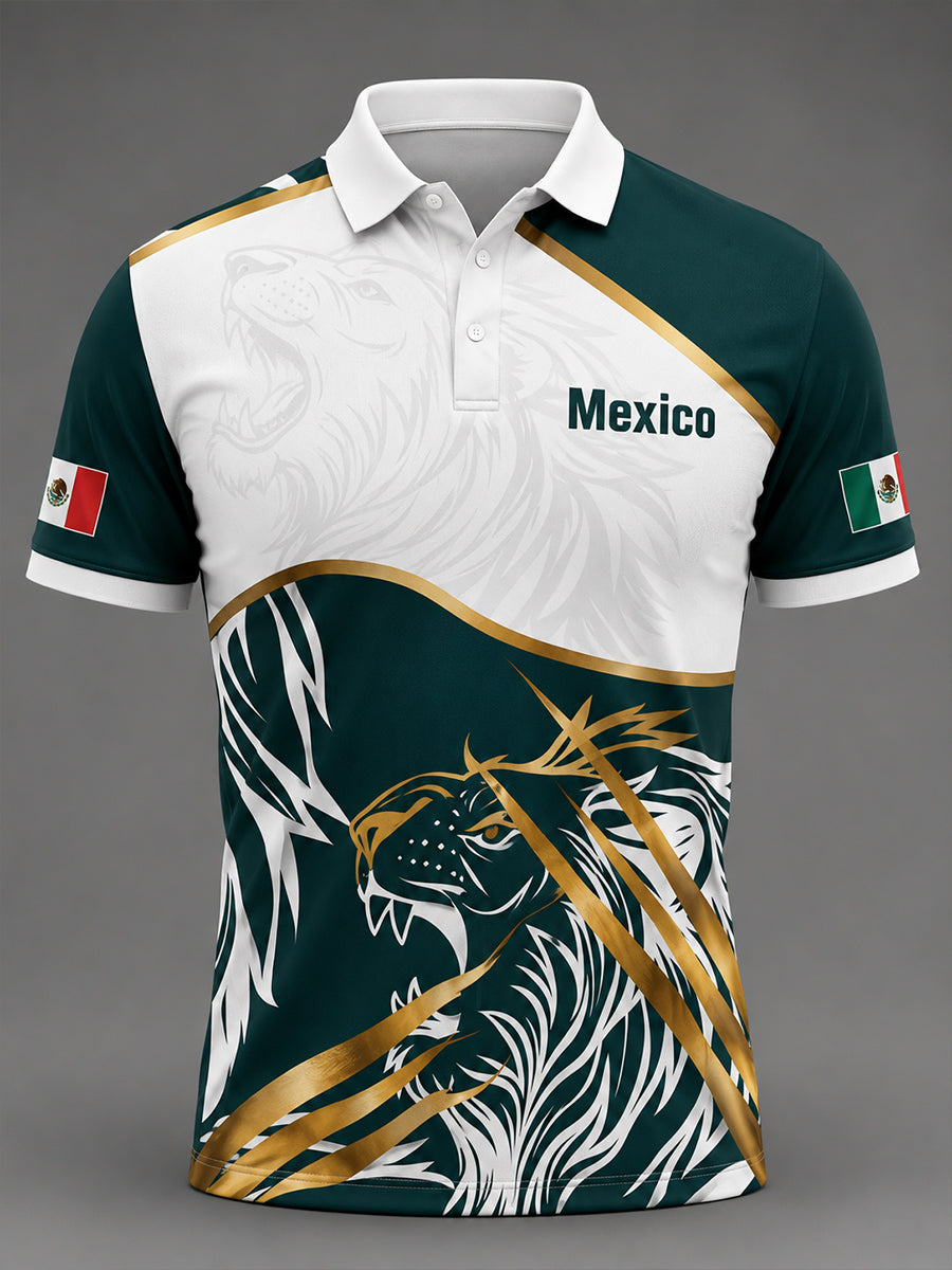 Polera con estampado artístico de elemento de aliento para la selección mexicana de fútbol masculino