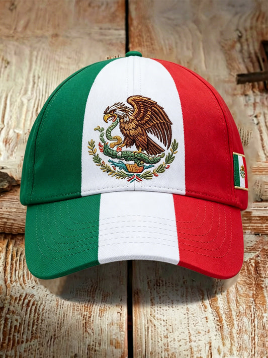 Sombrero con estampado artístico unisex para animar en partidos de fútbol mexicano