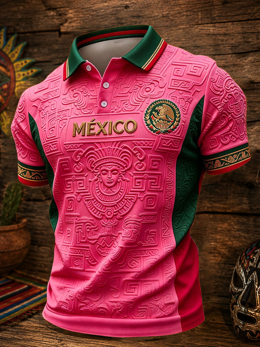 Camisetas casuales con estampado artístico para amantes del fútbol mexicano, para hombre