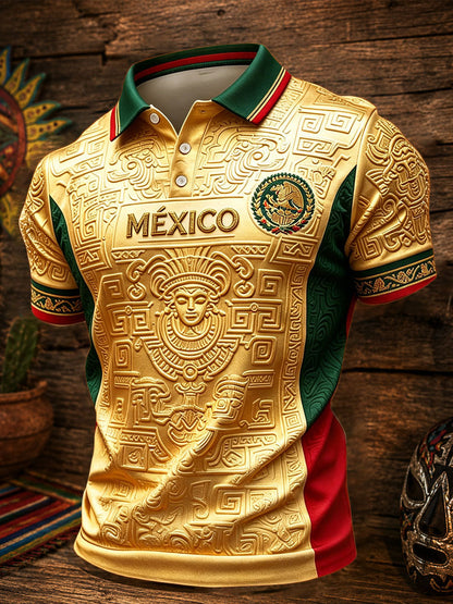 Camisetas casuales con estampado artístico para amantes del fútbol mexicano, para hombre