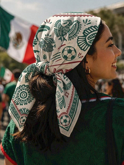 Unisex México Fútbol Amante Arte Impreso Bandana