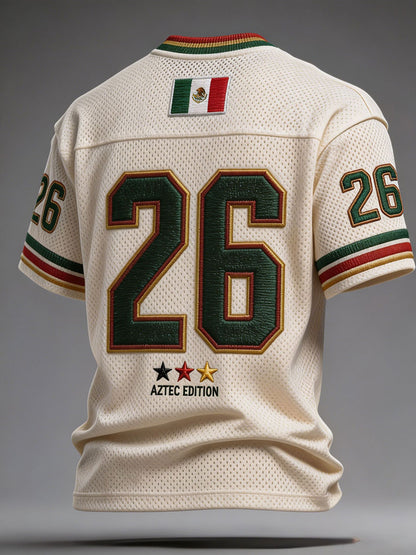 Camiseta estampada con diseño artístico para amantes del fútbol mexicano, para hombre