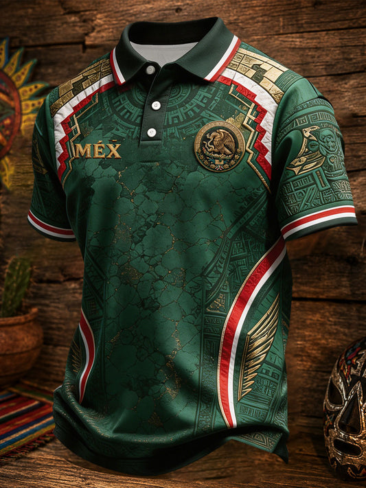 Camisetas casuales con estampado artístico para amantes del fútbol mexicano, para hombre