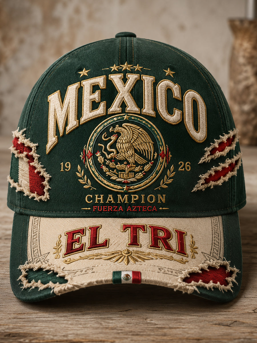 Sombrero con estampado artístico unisex para animar en partidos de fútbol mexicano