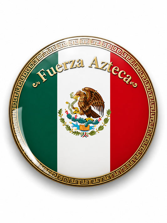 Broche con estampado artístico de elemento de animación para partidos de fútbol mexicano, unisex