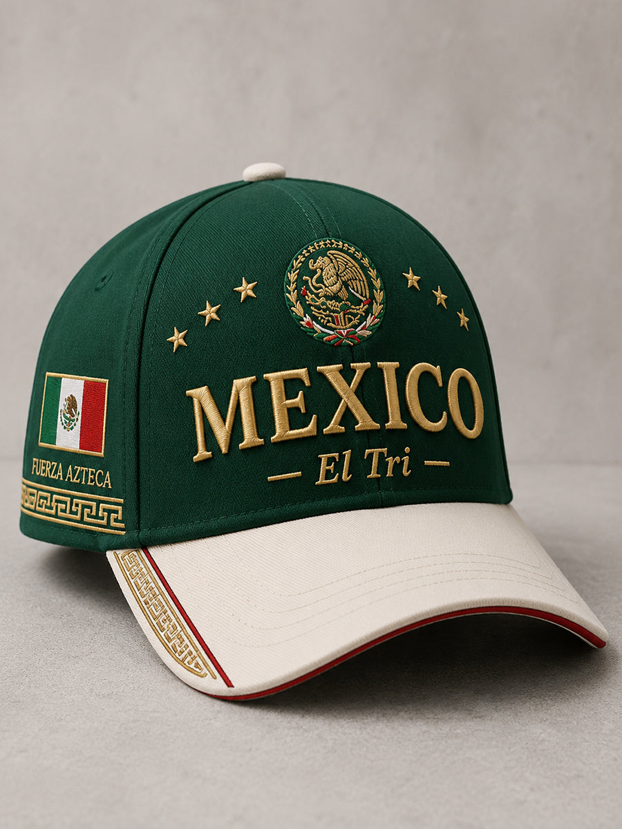 Sombrero con estampado artístico unisex para animar en partidos de fútbol mexicano