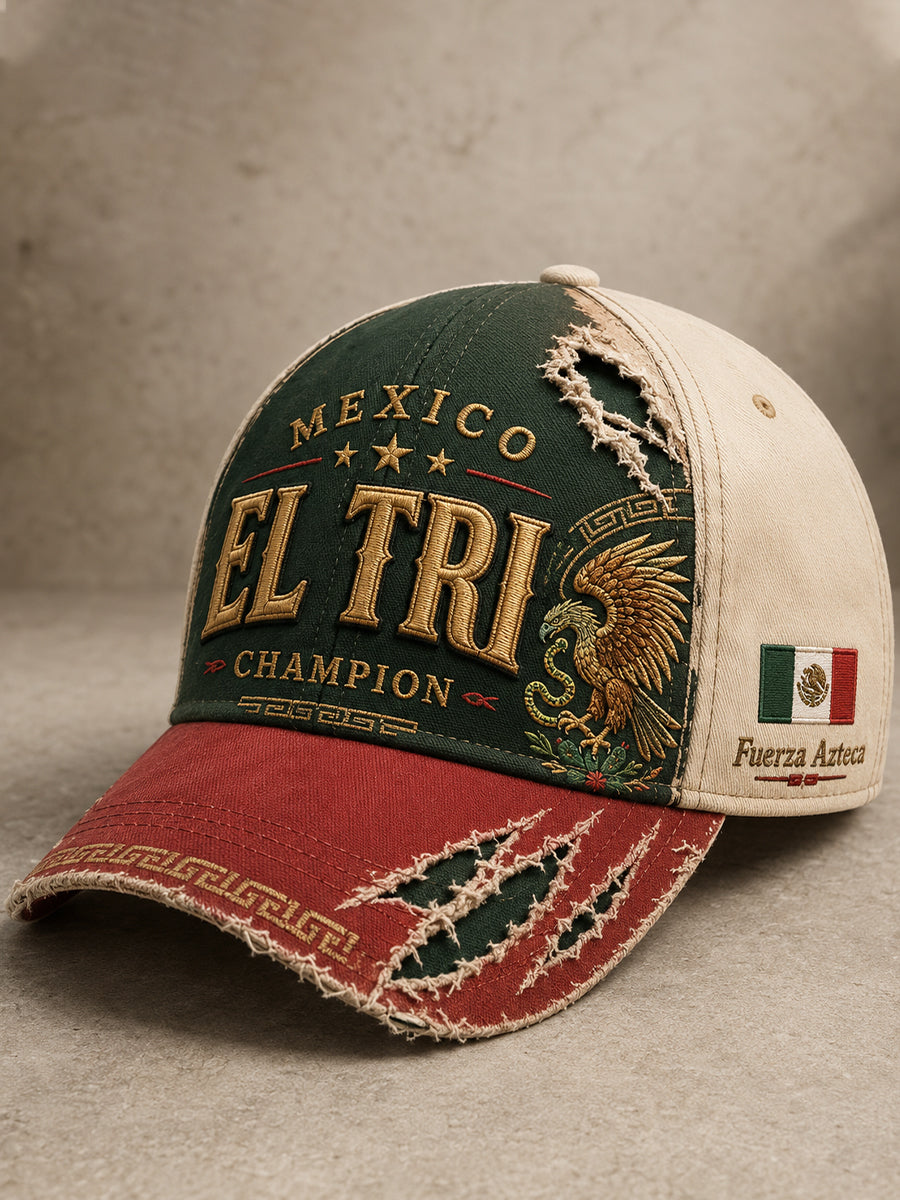 Sombrero con estampado artístico unisex para animar en partidos de fútbol mexicano