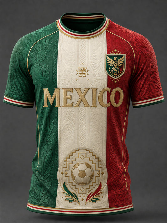 Camiseta casual estampada para hombres, regalo ideal para aficionados al fútbol