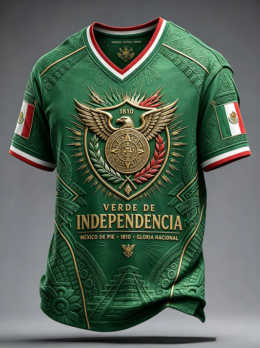 Camiseta estampada con diseño del orgullo mexicano para hombre