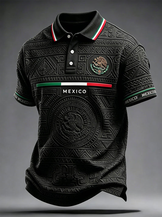 Camisetas casuales con estampado artístico del orgullo mexicano para hombre