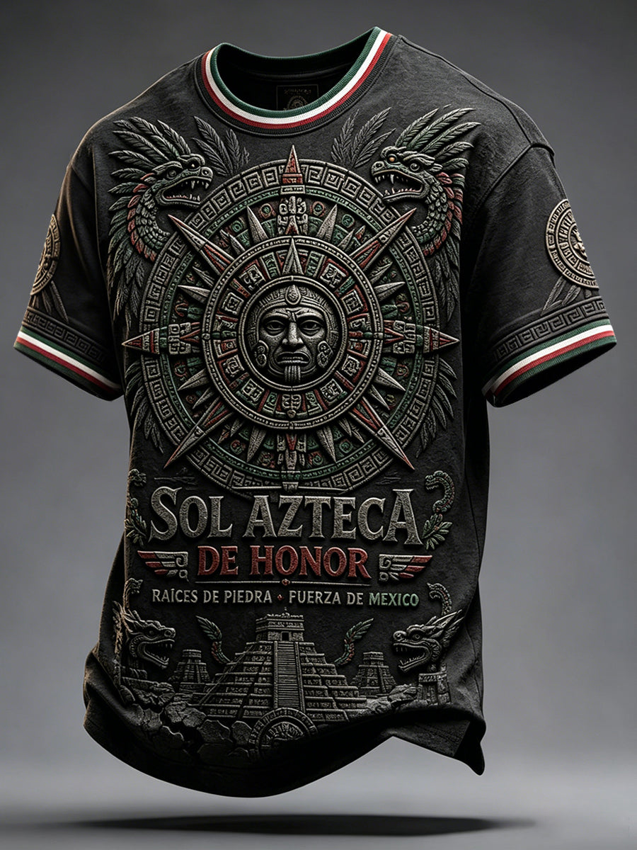 Camiseta estampada con diseño del orgullo mexicano para hombre