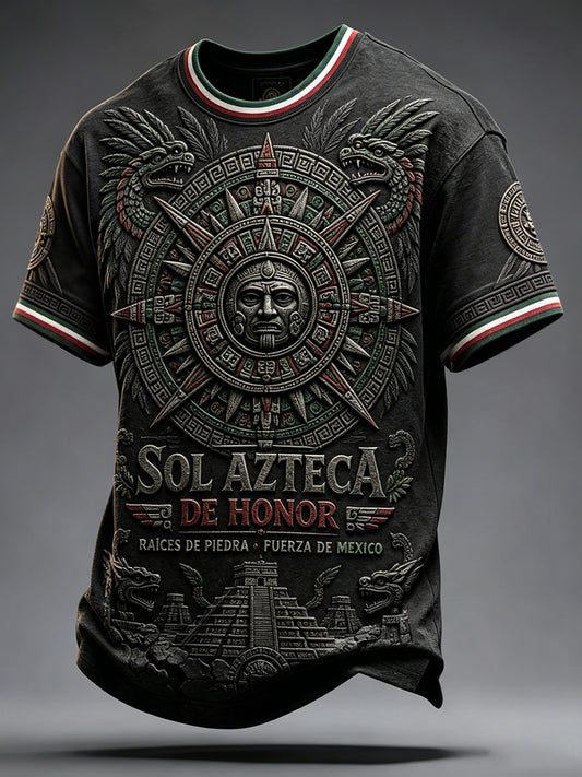 Camiseta estampada con diseño del orgullo mexicano para hombre