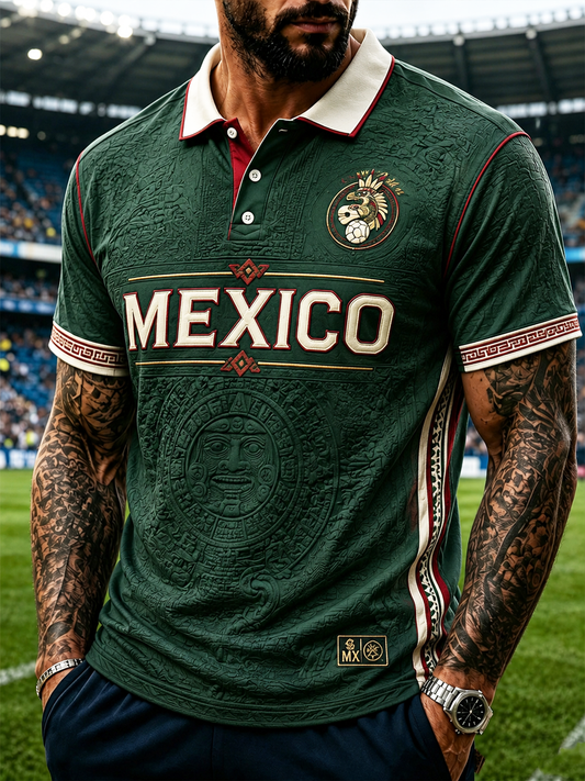 Polo Mexico Football Printed para hombre