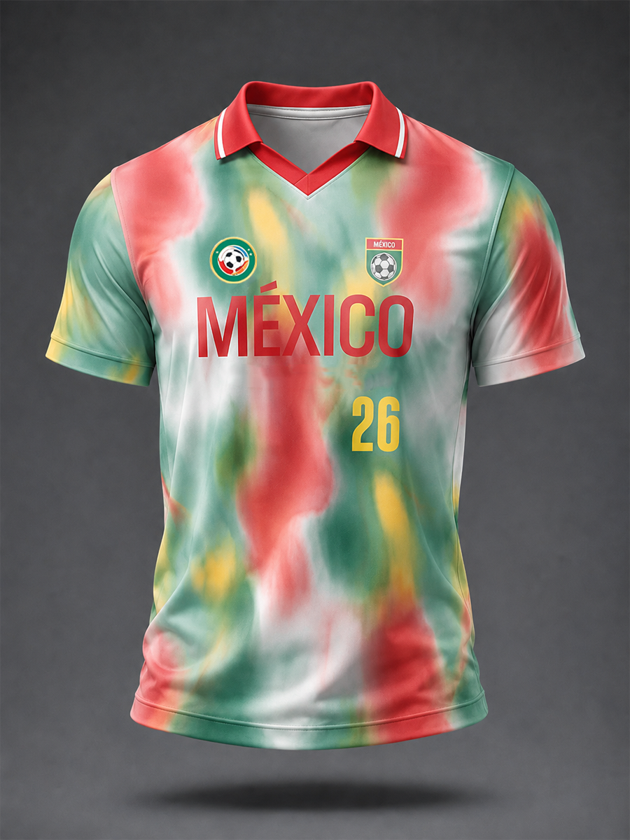 Camiseta estampada de fútbol de México para hombre