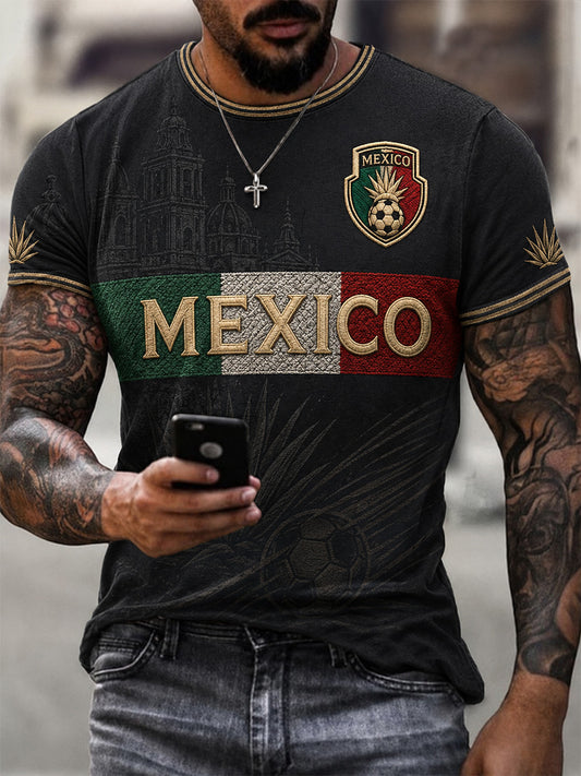 Camiseta casual estampada para hombres, regalo ideal para aficionados al fútbol