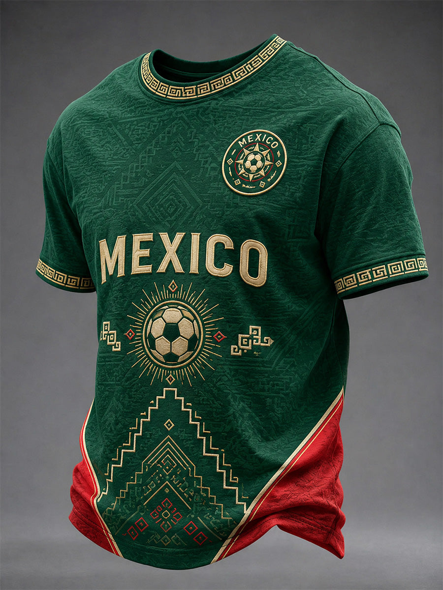 Camiseta casual estampada para hombres, regalo ideal para aficionados al fútbol