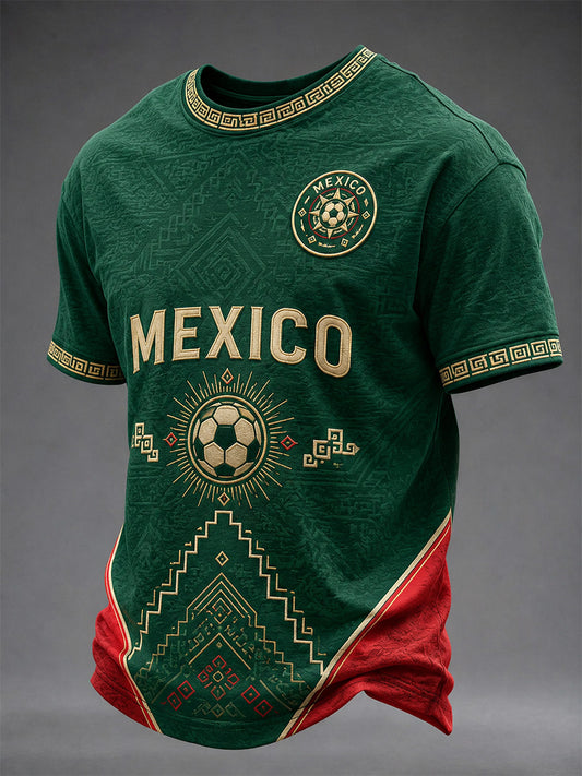 Camiseta casual estampada para hombres, regalo ideal para aficionados al fútbol