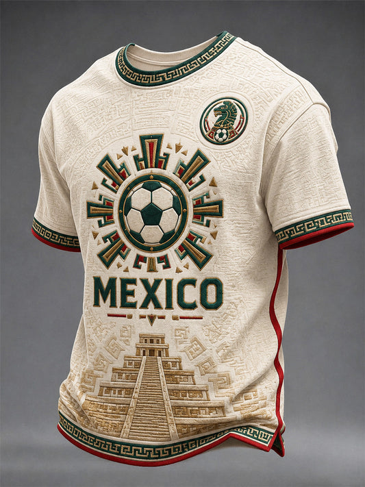 Camiseta casual estampada para hombres, regalo ideal para aficionados al fútbol