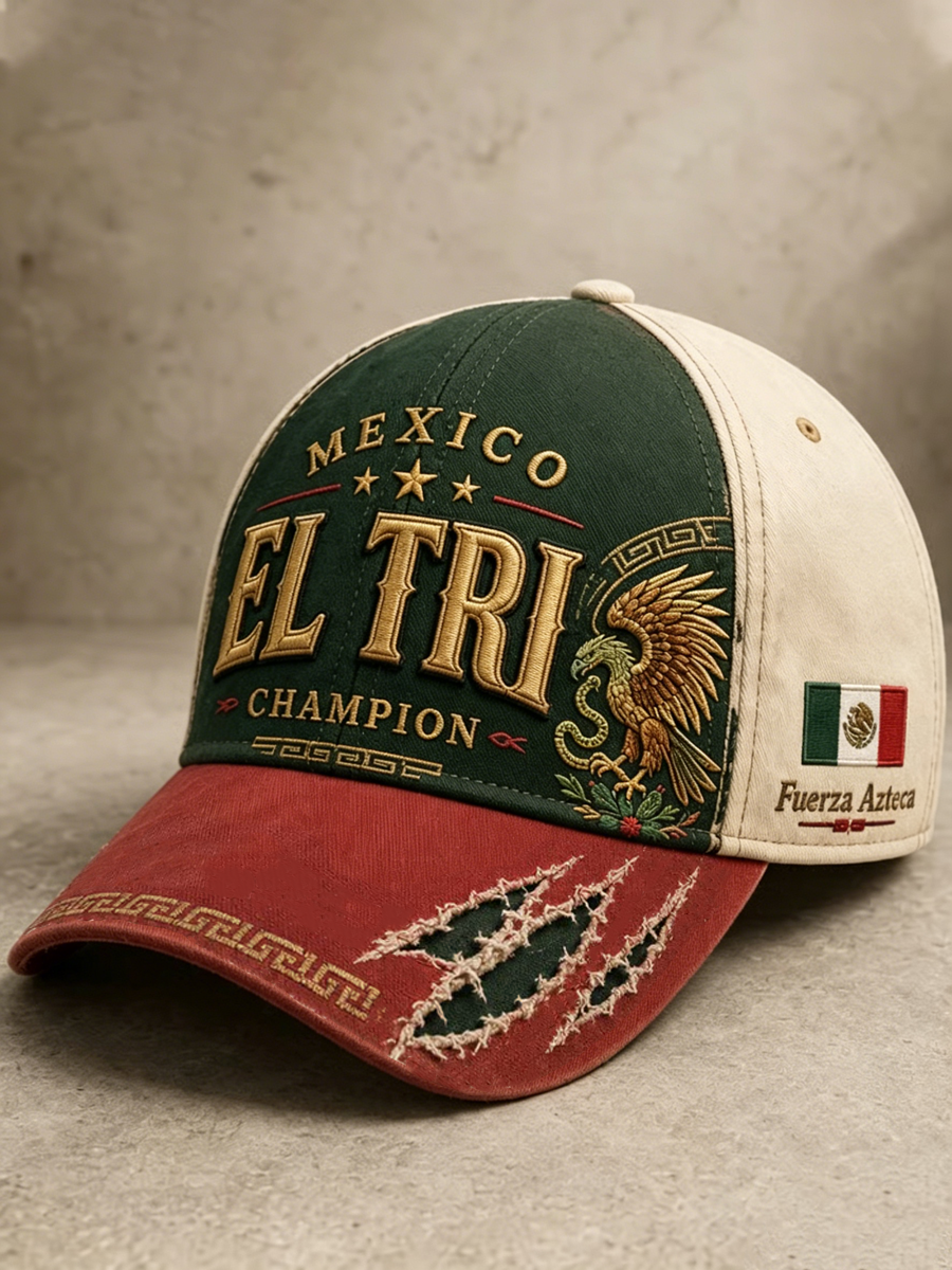 Gorra unisex con estampado de fútbol mexicano