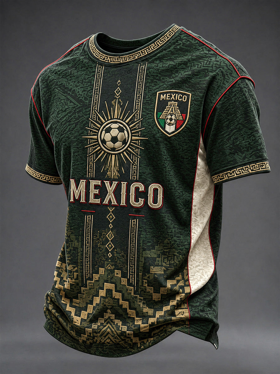 Camiseta casual estampada para hombres, regalo ideal para aficionados al fútbol