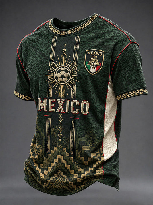 Camiseta casual estampada para hombres, regalo ideal para aficionados al fútbol