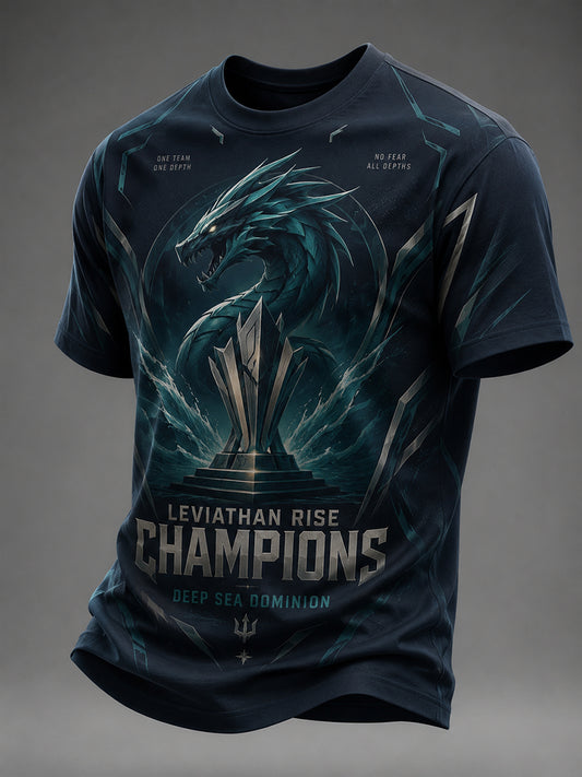 Camiseta de manga corta para hombre Leviathan Champion con estampado de elementos