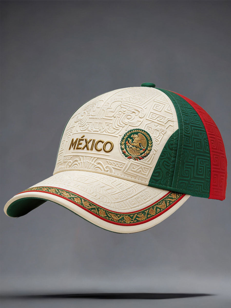 Sombrero unisex con estampado artístico para amantes del fútbol mexicano