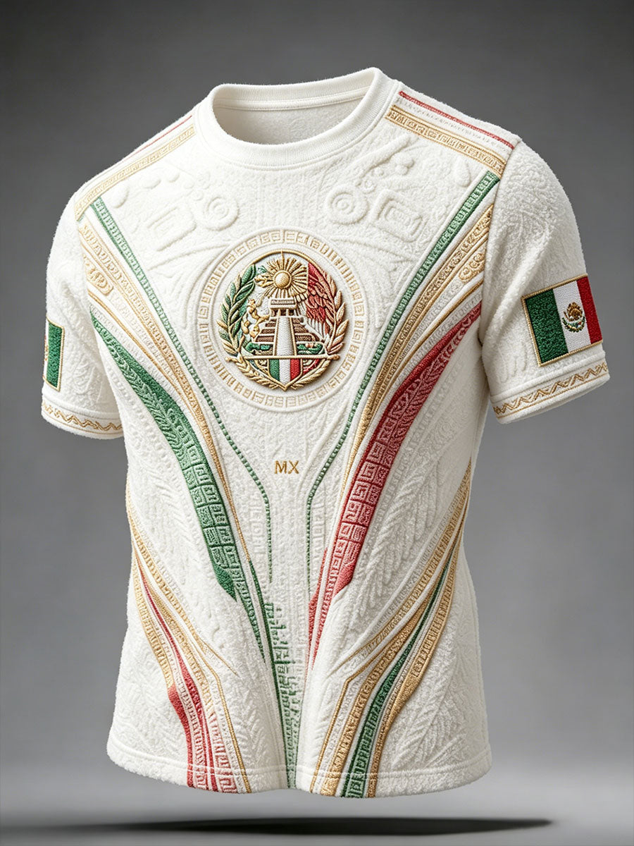Camiseta estampada con diseño del orgullo mexicano para hombre