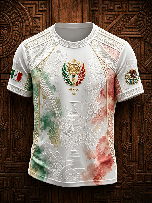 Camiseta estampada con diseño del orgullo mexicano para hombre
