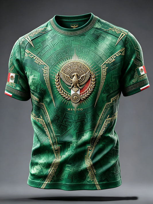 Camiseta estampada con diseño del orgullo mexicano para hombre