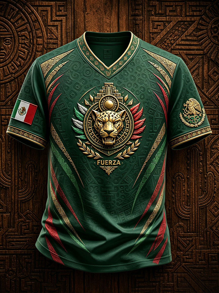 Camiseta estampada con diseño del orgullo mexicano para hombre