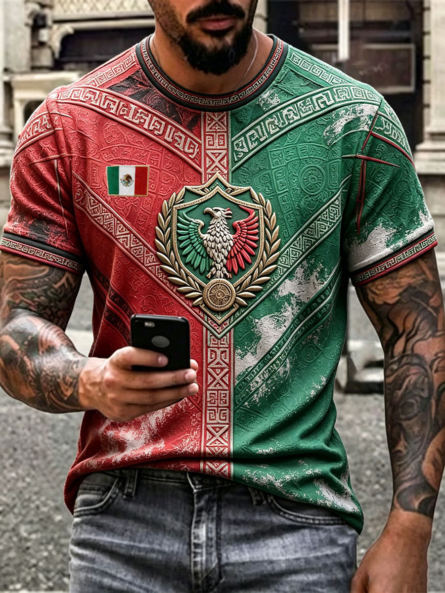 Camiseta estampada con diseño del orgullo mexicano para hombre