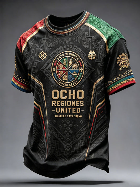 Camiseta Guelaguetza Mexico Art Printed para hombre