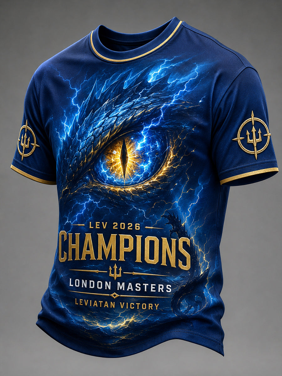 Camiseta de manga corta estampada para el Campeonato Masculino de Deportes Electrónicos