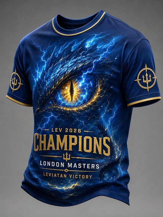 Camiseta de manga corta estampada para el Campeonato Masculino de Deportes Electrónicos
