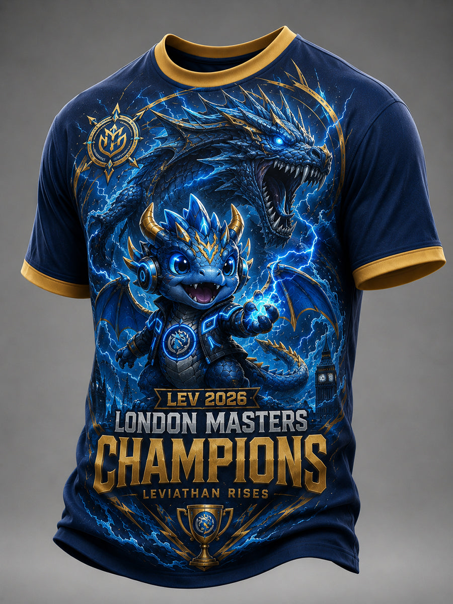Camiseta de manga corta estampada para el Campeonato Masculino de Deportes Electrónicos