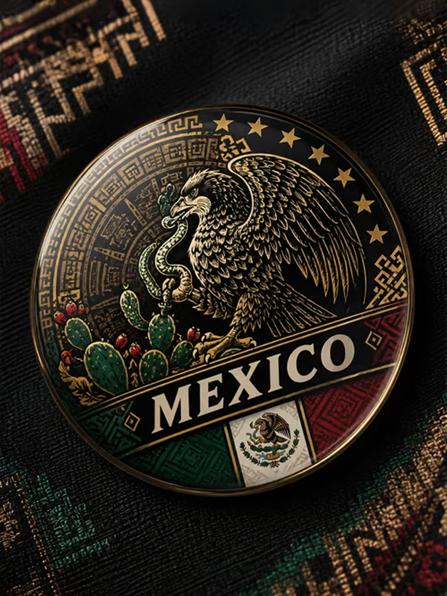 Unisex México Orgullo Arte Impreso Broche