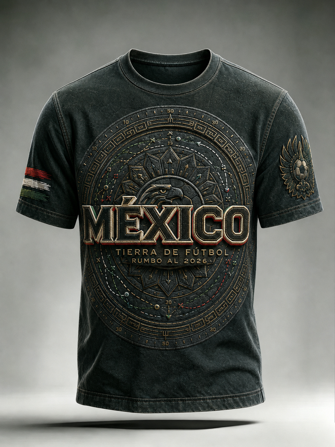 Camiseta de manga corta de fútbol mexicano para hombre