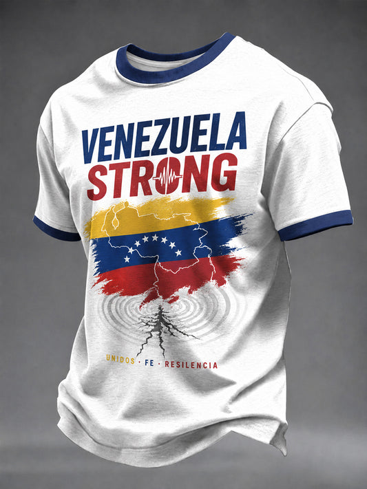 Camiseta estampada VENEZUELA STRONG para hombre