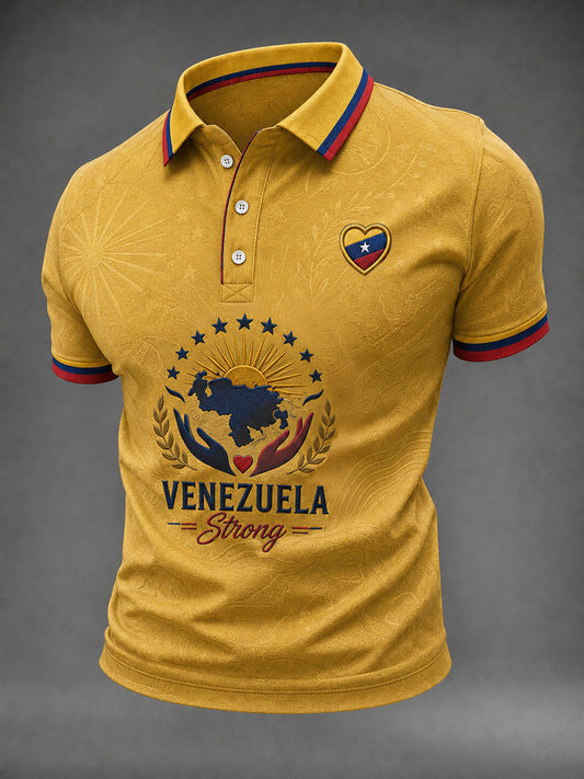 Camisa estampada fuerte de Venezuela para hombre