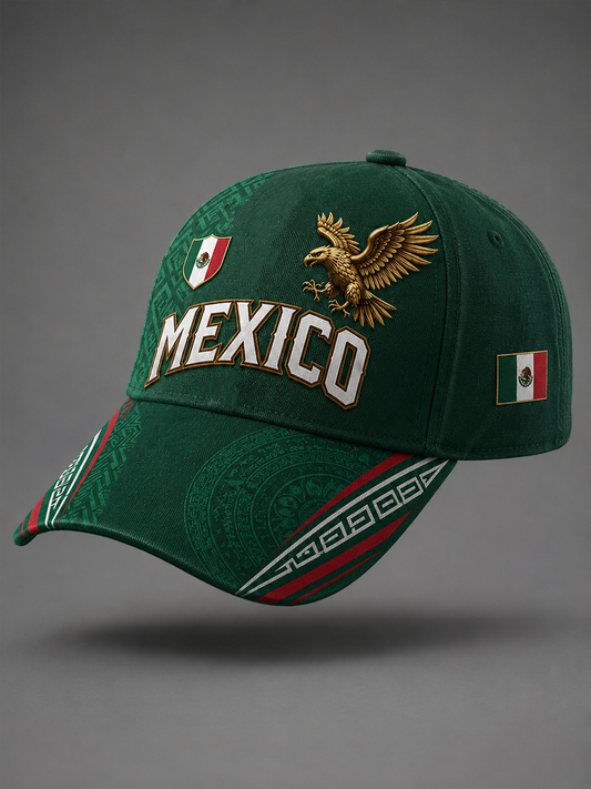 Sombrero estampado con diseño del orgullo mexicano unisex