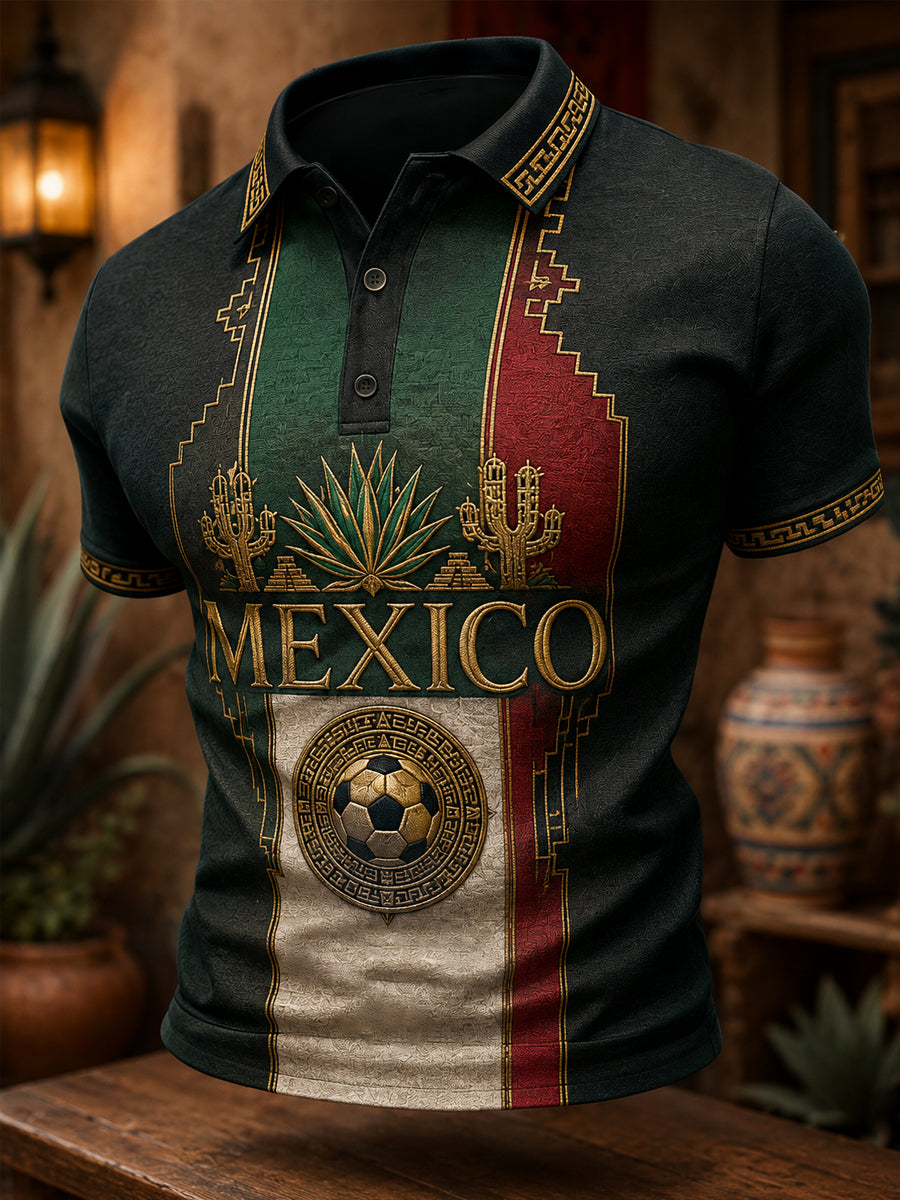 Polo Casual Estampado de México para hombre
