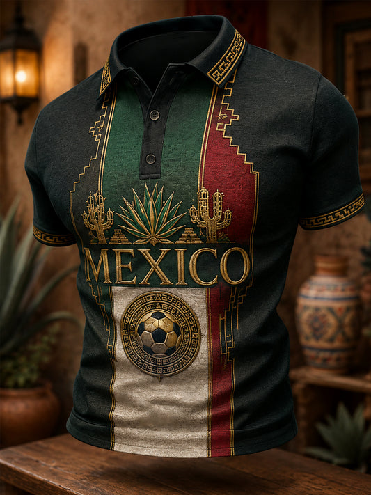 Polo Casual Estampado de México para hombre