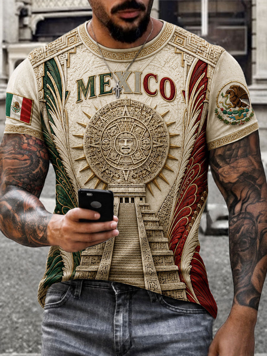 Camiseta estampada con arte alebrije para amantes del fútbol mexicano, diseño masculino