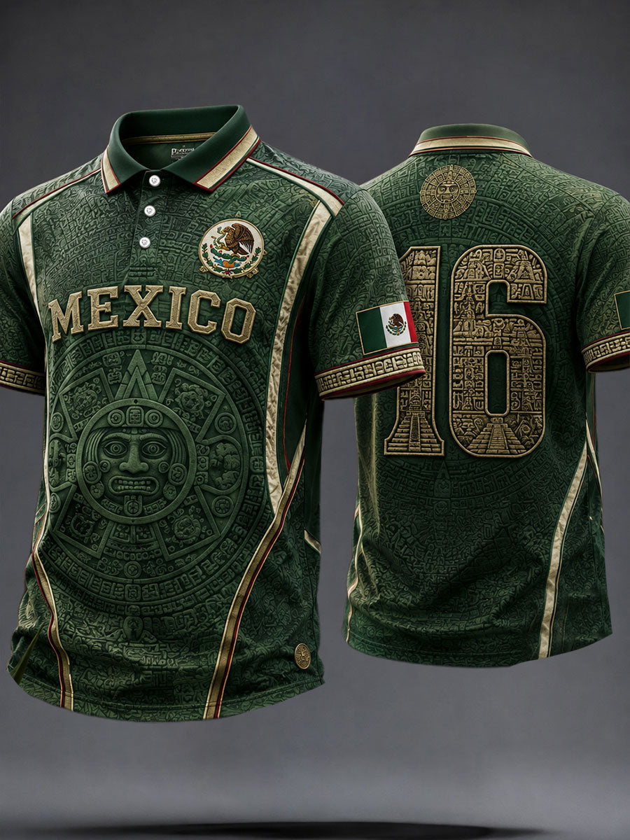 Camisetas casuales con estampado artístico para amantes del fútbol mexicano, para hombre