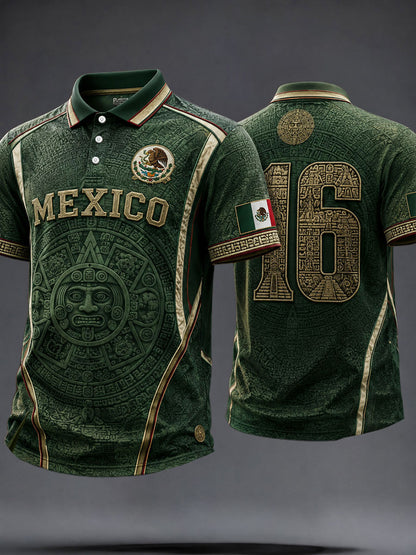 Camisetas casuales con estampado artístico para amantes del fútbol mexicano, para hombre